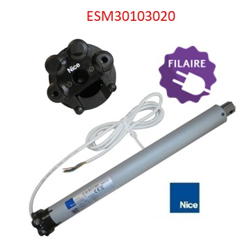 [ESM30103020 ou EM3017SH] MOTEUR TUBULAIRE NICE ERA M SH 30/17 FILAIRE D45mm 30NM (Tête SOMFY)  